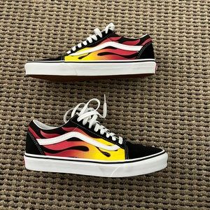 Vans flame shoes, size 9.5 women’s